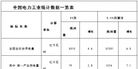 國家能源局  發(fā)布1-11月份全國電力工業(yè)<font color=