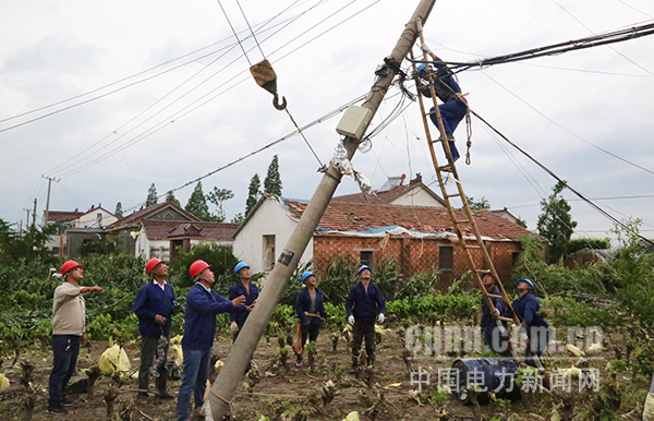 圖為抗風(fēng)災(zāi)保供電