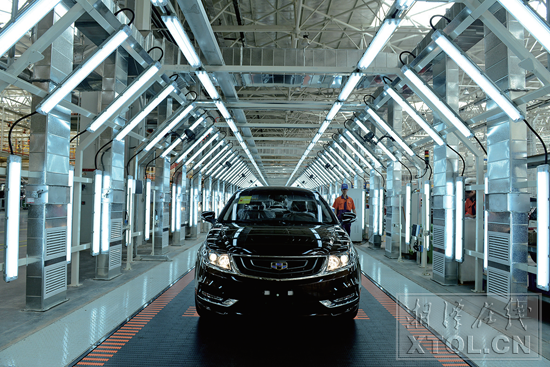 吉利汽車湘潭基地SUV生產(chǎn)線。(鐘泉 攝)