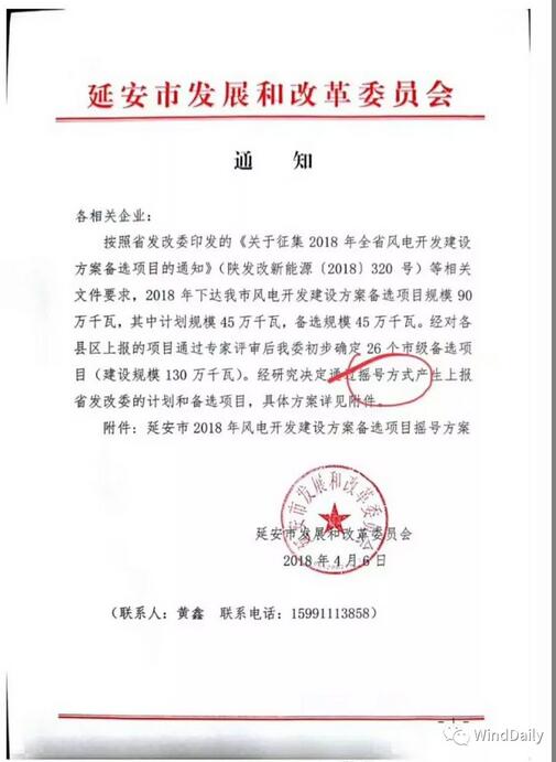 中國風電領域首次出現(xiàn)“搖號”上報風電項目！