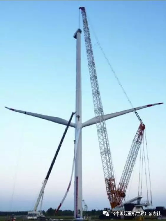 中聯(lián)重科QUY800履帶起重機(jī)助力臨西運(yùn)河風(fēng)電風(fēng)機(jī)順利吊裝