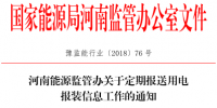 河南能源監(jiān)管辦關(guān)于定期報(bào)送用電報(bào)裝信息工作的通知