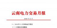 云南電力交易月報（2018年12月）：省內<font color=