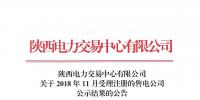 陜西發(fā)布了《關(guān)于2018年11月受理注冊的售電公司公示結(jié)果的公告》