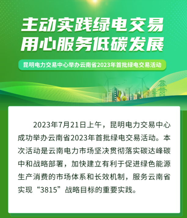 云南省2023年首批綠電交易活動(dòng)完成